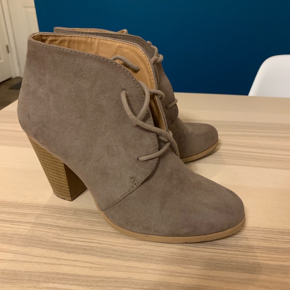 Taupe booties